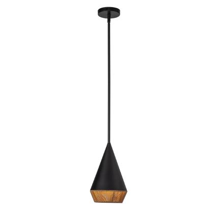 Alora Mood - Takpendel på stång DAPHNE 1xE27/60W/230V Ø 18,1 cm svart/brun