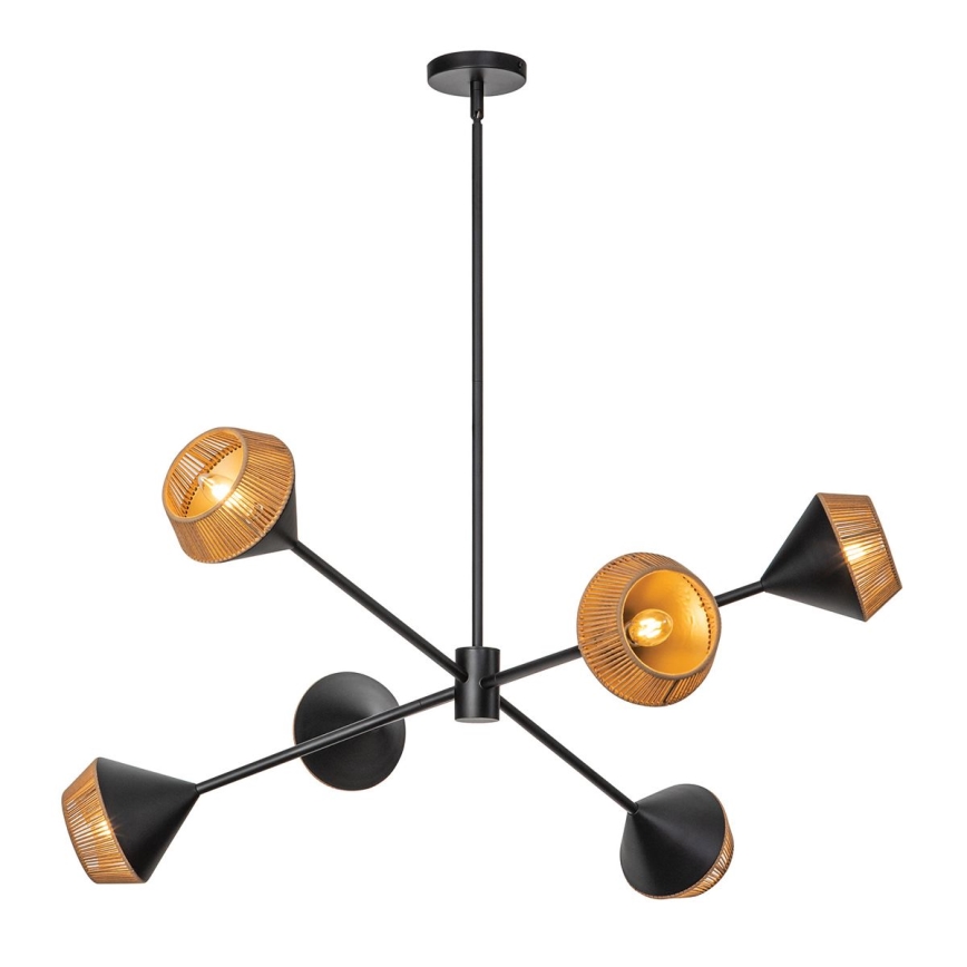 Alora Mood - Stångmonterad taklampa DAPHNE 6xE14/40W/230V svart/brun