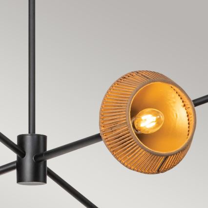 Alora Mood - Stångmonterad taklampa DAPHNE 6xE14/40W/230V svart/brun