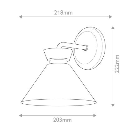 Alora Mood - Vägglampa HALSTON 1xE14/40W/230V guld