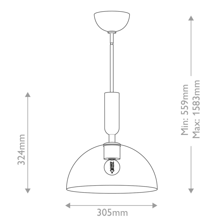 Alora Mood - Pendelkrona JUDE 1xE27/60W/230V diameter 30,5 cm mässing
