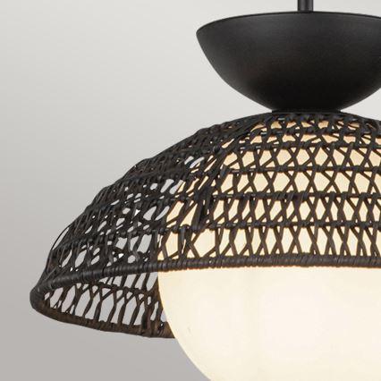 Alora Mood - Taklampa på stång PERTH 1xE27/60W/230V Ø 37,5 cm svart