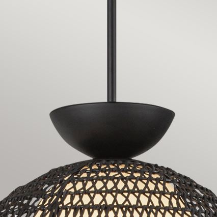 Alora Mood - Taklampa på stång PERTH 1xE27/60W/230V Ø 37,5 cm svart