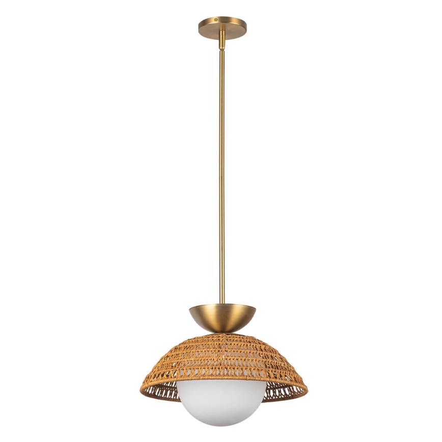 Alora Mood - Takpendel på stång PERTH 1xE27/60W/230V Ø 37,5 cm guldfärgad