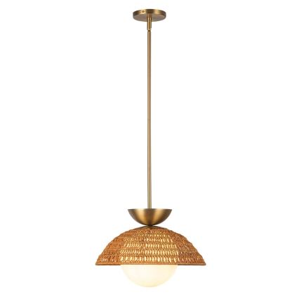 Alora Mood - Takpendel på stång PERTH 1xE27/60W/230V Ø 37,5 cm guldfärgad