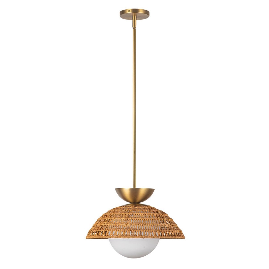 Alora Mood - Takpendel på stång PERTH 1xE27/60W/230V Ø 37,5 cm guldfärgad