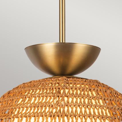 Alora Mood - Takpendel på stång PERTH 1xE27/60W/230V Ø 37,5 cm guldfärgad