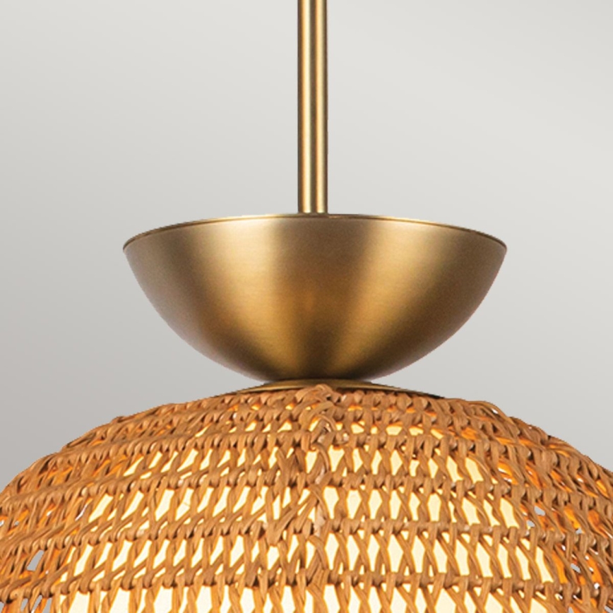 Alora Mood - Takpendel på stång PERTH 1xE27/60W/230V Ø 37,5 cm guldfärgad