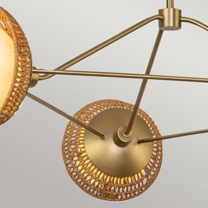 Alora Mood - Taklampa med stång PERTH 3xE14/40W/230V, guldfärgad