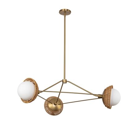 Alora Mood - Taklampa med stång PERTH 3xE14/40W/230V, guldfärgad