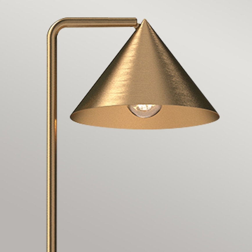 Alora Mood - Golvlampa REMYCK 1xE27/60W/230V guldfärgad