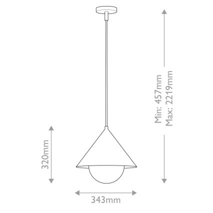 Alora Mood - Hänglampa med sladd REMYCK 1xE27/60W/230V Ø 34,3 cm, guld