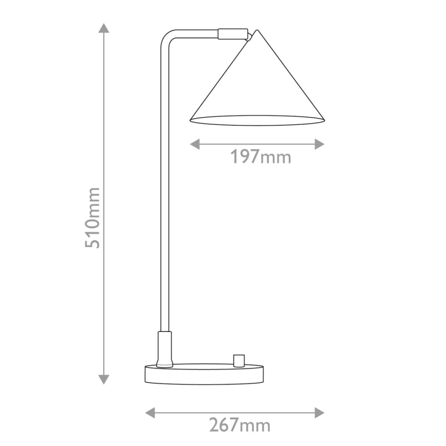 Alora Mood - Bordslampa REMYCK 1xE27/60W/230V svart