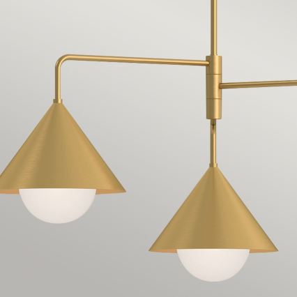 Alora Mood - Stångmonterad taklampa REMYCK 3xE27/60W/230V guldfärgad