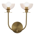 Alora Mood ALM-SYLVIA-2WB-BG-CL - Vägglampa SYLVIA 2xE14/40W/230V i guld