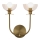 Alora Mood ALM-SYLVIA-2WB-BG-CL - Vägglampa SYLVIA 2xE14/40W/230V i guld