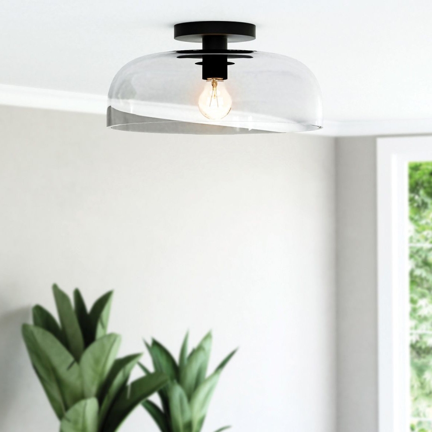 Alora Mood ALM-SYLVIA-SF-BK-CL - Taklampa SYLVIA 1xE27/60W/230V svart