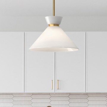 Alora Mood - Taklampa med stång HALSTON 1xE27/60W/230V guld