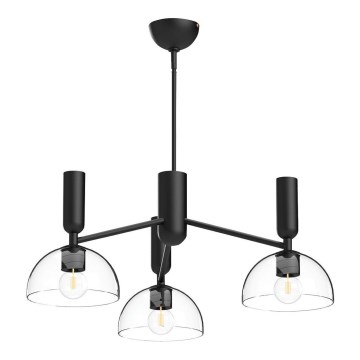 Alora Mood - Taklampa med stång JUDE 3xE27/60W/230V svart