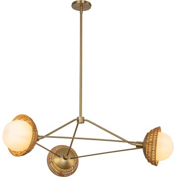 Alora Mood - Taklampa med stång PERTH 3xE14/40W/230V, guldfärgad