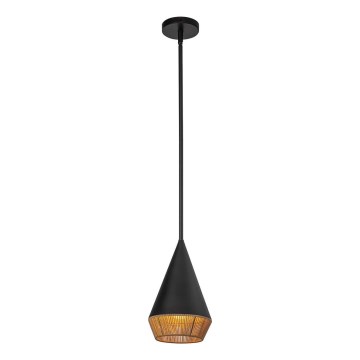 Alora Mood - Takpendel på stång DAPHNE 1xE27/60W/230V Ø 18,1 cm svart/brun