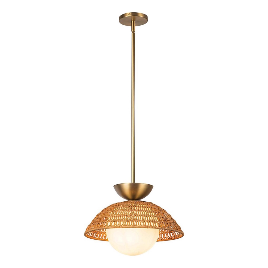 Alora Mood - Takpendel på stång PERTH 1xE27/60W/230V Ø 37,5 cm guldfärgad