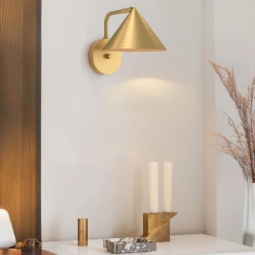 Alora Mood - Vägglampa REMYCK 1xE27/60W/230V guld