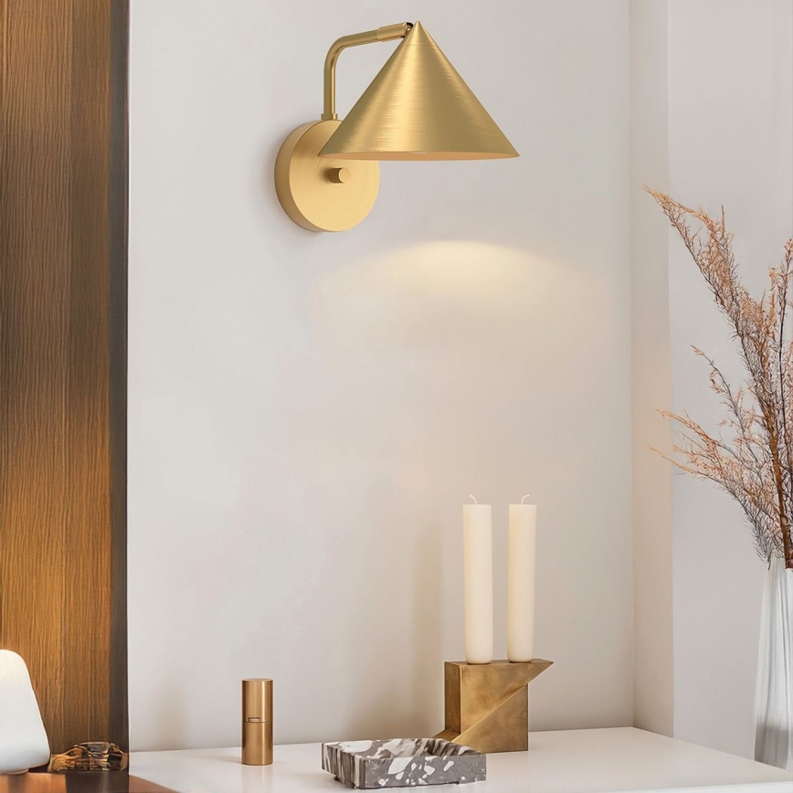 Alora Mood - Vägglampa REMYCK 1xE27/60W/230V guld
