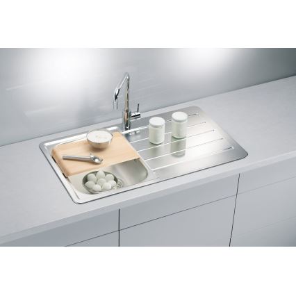 ALVEUS 1065560 - Diskho för kök LINE 86x50 cm matt stål/satin