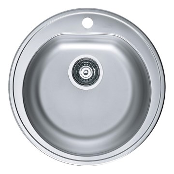 ALVEUS 1116756 - Diskho för kök FORM diameter 51 cm matt stål/satin, djup 18,5 cm