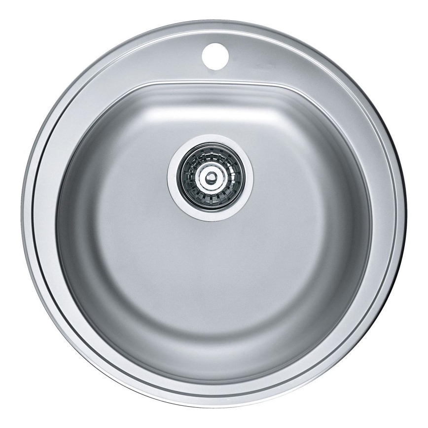 ALVEUS 1116756 - Diskho för kök FORM diameter 51 cm matt stål/satin, djup 18,5 cm