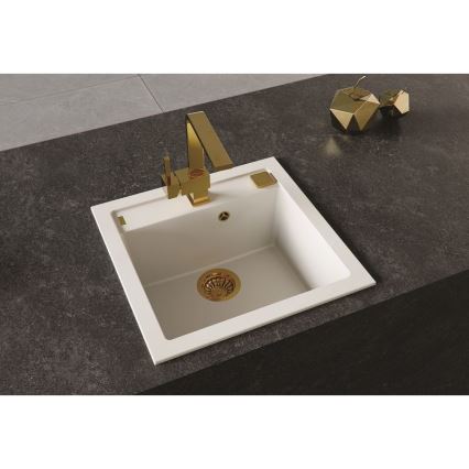 ALVEUS 1128395 - Diskho för kök FORMIC 52x51 cm granit/vit