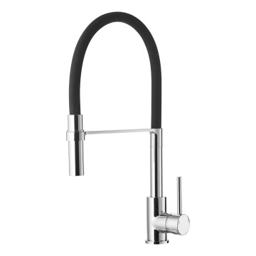 ALVEUS 1129024 - Vaskkran med flexibel arm ELIA 45 cm skinande krom/svart