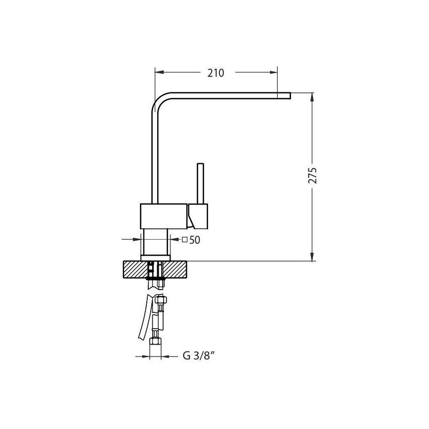 ALVEUS 1134826 - Vaskkran LAGUNA 28,6 cm skinande krom