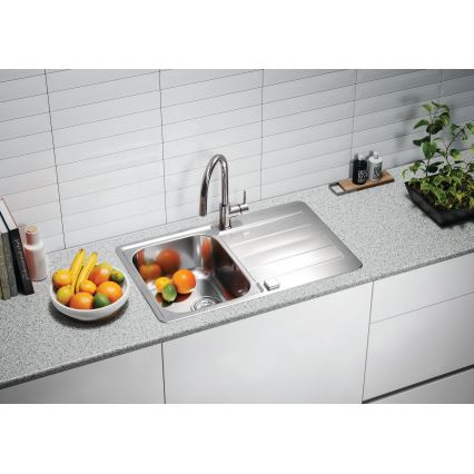 ALVEUS 1136608 - Diskho för kök LINE 79x50 cm rostfri/satin, utan lyftventil