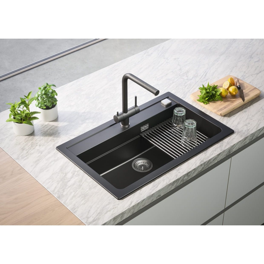 ALVEUS 1139808 - Vaskkran AGUILA 33,3 cm granit/svart