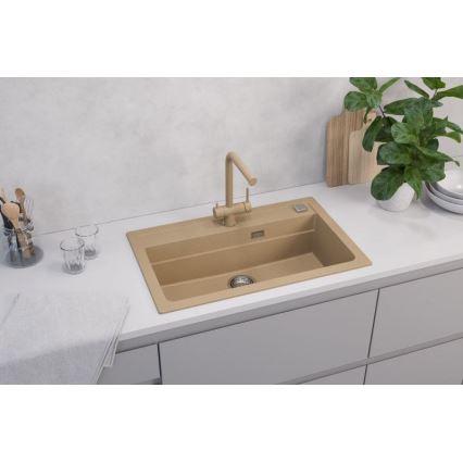 ALVEUS 1140445 - Diskho för kök ATROX 79x50 cm granit/beige