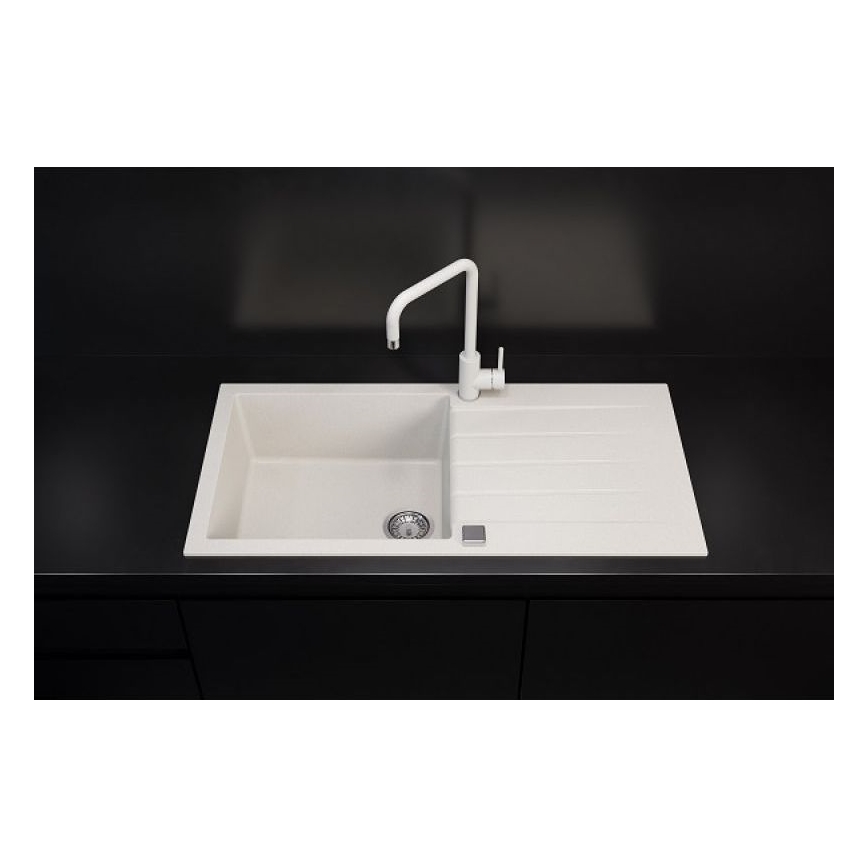 ALVEUS 1140594 - Diskho för kök CADIT 100x50 cm granit/vit
