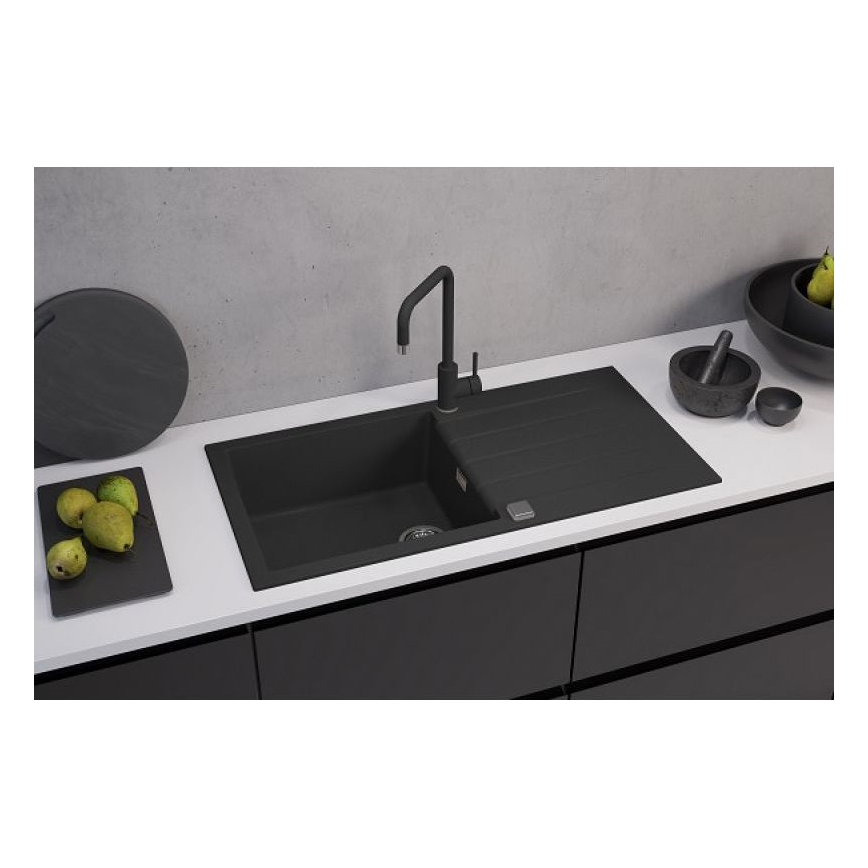 ALVEUS 1140598 - Diskho för kök CADIT 100x50 cm granit/svart