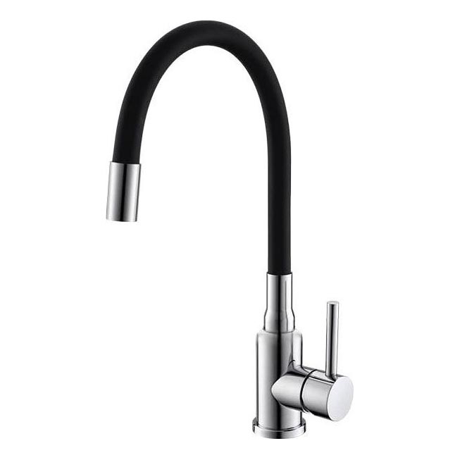 ALVEUS 1144427 - Vaskkran med flexibel arm MINTAS 34 cm skinande krom/svart