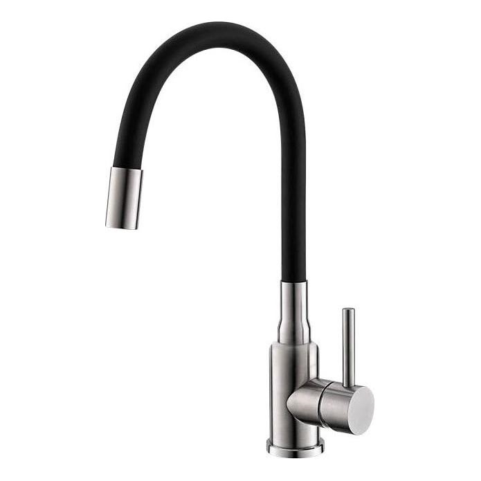 ALVEUS 1144432 - Vaskkran med flexibel arm MINTAS 34 cm borstad stål/svart