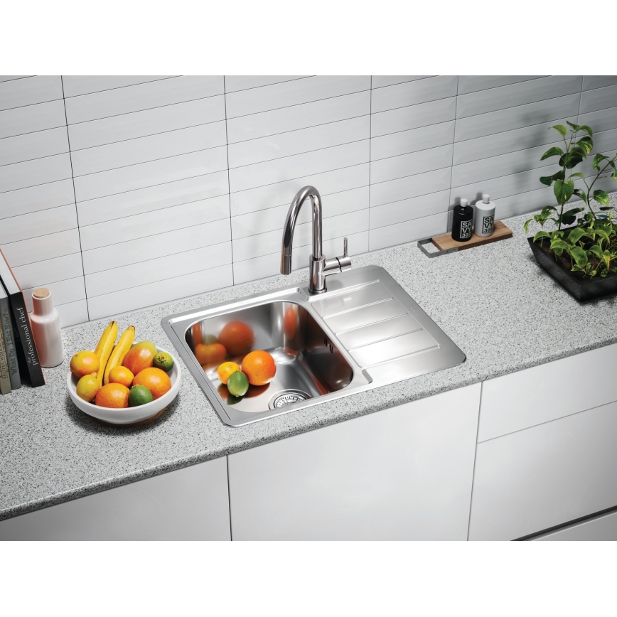 ALVEUS 1144603 - Diskho för kök LINE 61,5x50 cm matt stål/satin, utan lyftventil