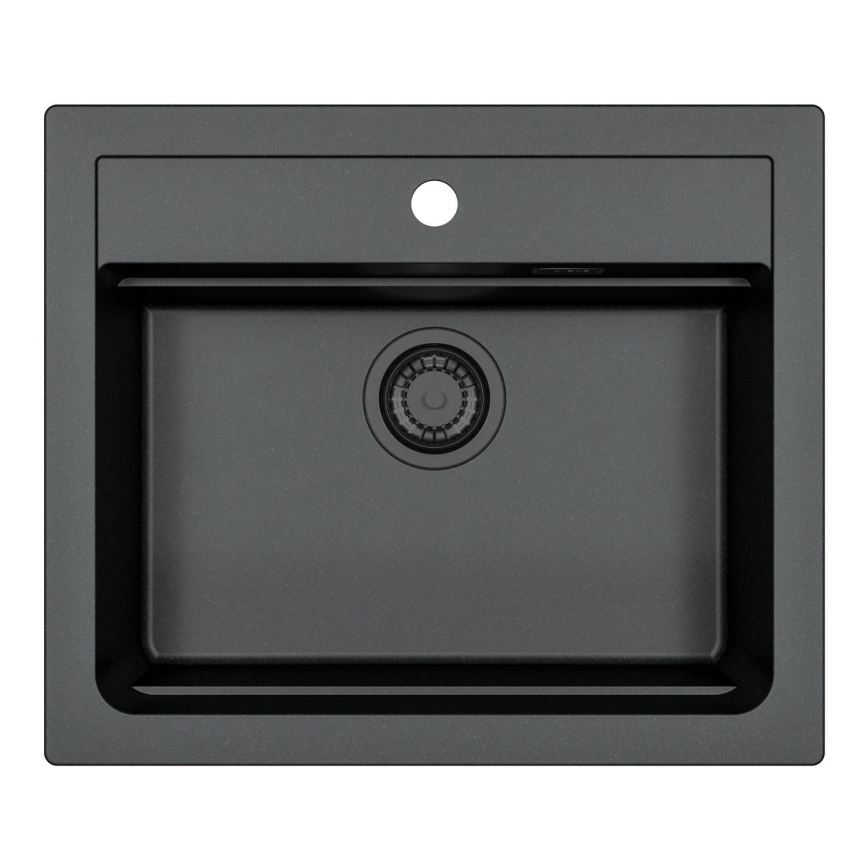 ALVEUS 1148162 - Diskho för kök ATROX 59x50 cm granit/svart