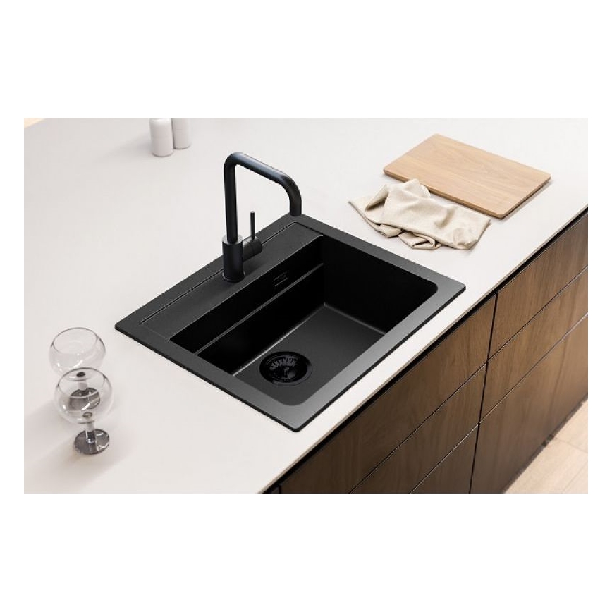 ALVEUS 1148162 - Diskho för kök ATROX 59x50 cm granit/svart