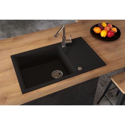ALVEUS 1149117 - Diskho för kök INTERMEZZO 78x48 cm granit/svart