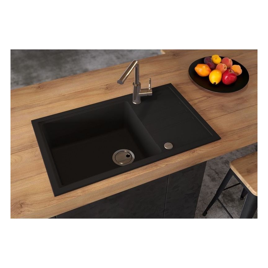 ALVEUS 1149117 - Diskho för kök INTERMEZZO 78x48 cm granit/svart