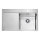 ALVEUS 1149516 - Diskho PURE 79 x 52,5 cm satinborstad, högerutförande + vattenlås med snabbavstängning