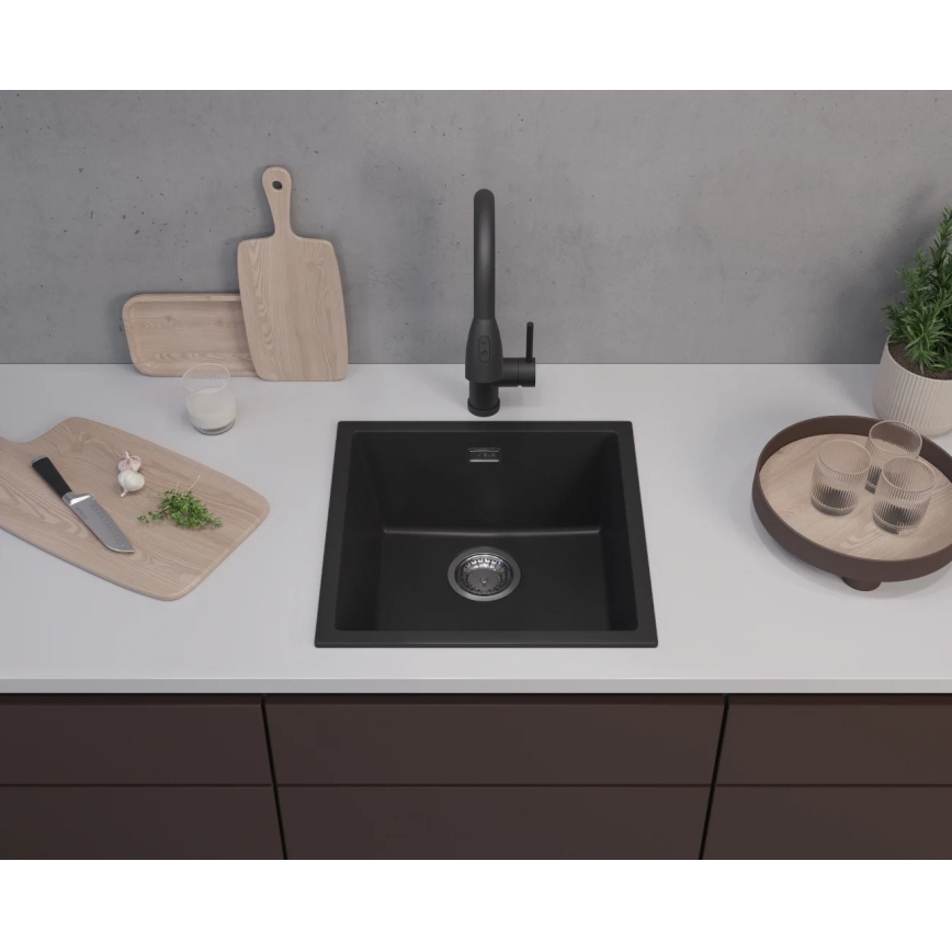 ALVEUS 1150048 - Diskho för kök OMNI 45x45 cm granit/svart