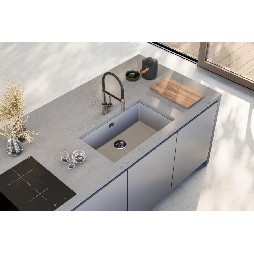 ALVEUS 1150058 - Diskho för kök OMNI 75x45 cm granit/vit
