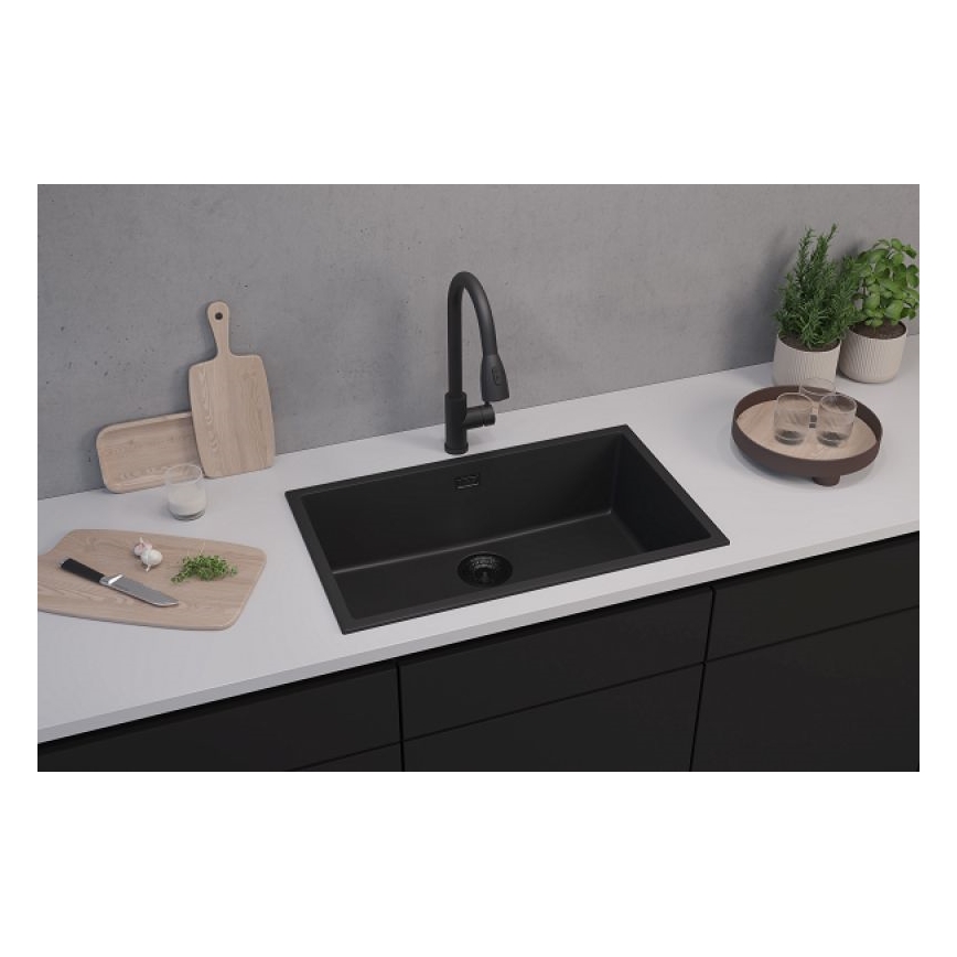 ALVEUS 1150064 - Diskho för kök OMNI 75x45 cm granit/svart
